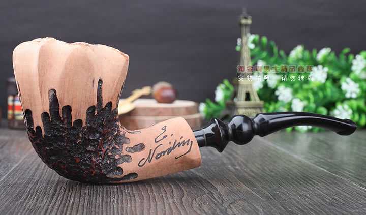 丹麦Erik Nording石楠木手工签名烟斗 SIGNATURE SMOOTH 原木48-4