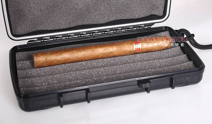 现货雪茄保湿盒便携 Xikar西卡塑料5支黑色 密封防水-2