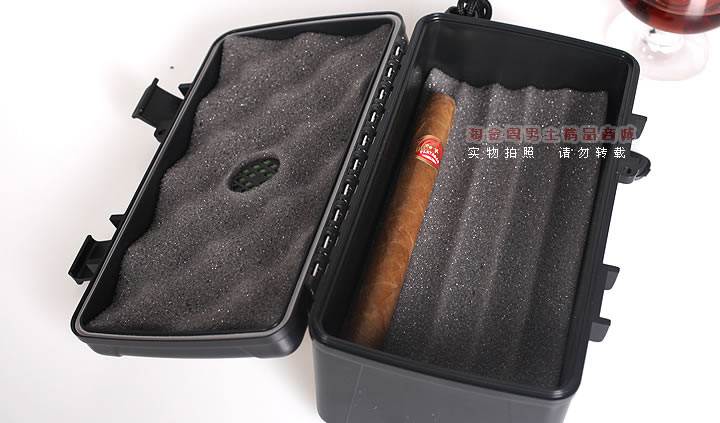 现货雪茄保湿盒便携 Xikar西卡塑料15支黑色 户外密封防水雪茄盒-6