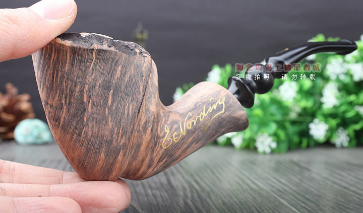 丹麦Erik Nording石楠木手工签名烟斗 SIGNATURE SMOOTH 原木56-11