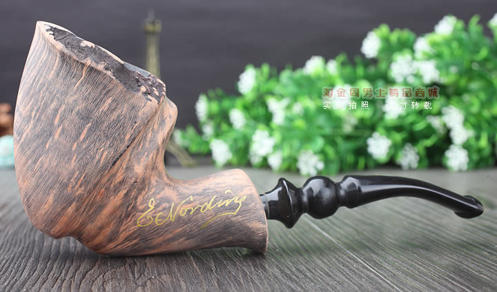 丹麦Erik Nording石楠木手工签名烟斗 SIGNATURE SMOOTH 原木56-4