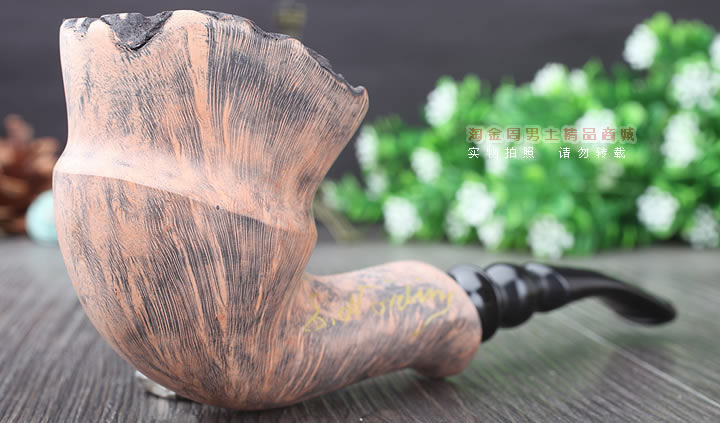 丹麦Erik Nording石楠木手工签名烟斗 SIGNATURE SMOOTH 原木57-1