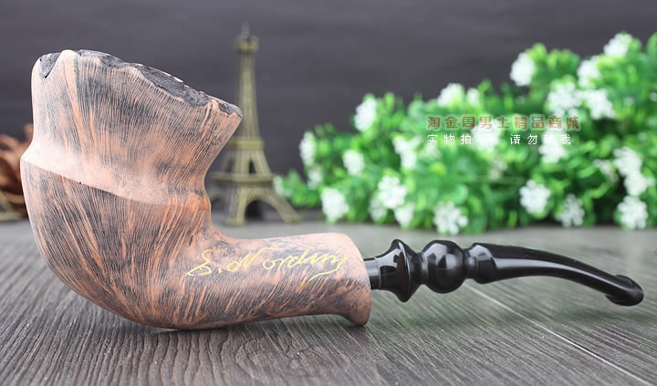 丹麦Erik Nording石楠木手工签名烟斗 SIGNATURE SMOOTH 原木57-4