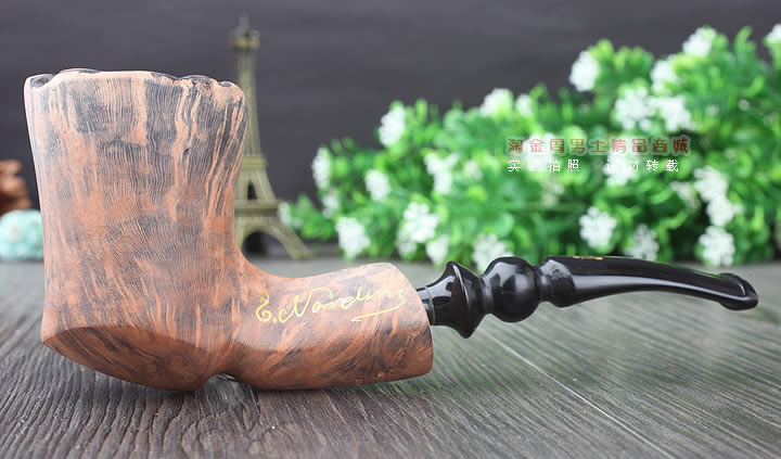 丹麦Erik Nording石楠木手工签名烟斗 SIGNATURE SMOOTH 原木58-4