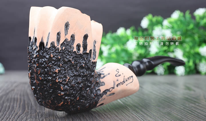 丹麦Erik Nording石楠木手工签名烟斗 SIGNATURE SMOOTH 原木60-1