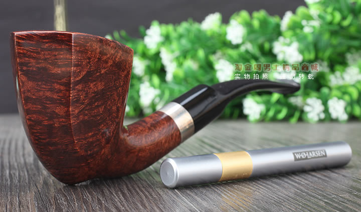 【淘金周】拉森w.o.larsen石楠木烟斗 2015年限量烟斗棕色含压棒-1