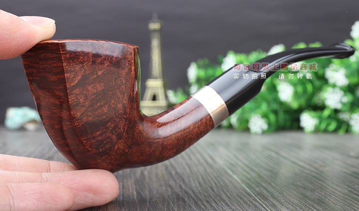 【淘金周】拉森w.o.larsen石楠木烟斗 2015年限量烟斗棕色含压棒-13