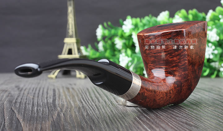 【淘金周】拉森w.o.larsen石楠木烟斗 2015年限量烟斗棕色含压棒-3