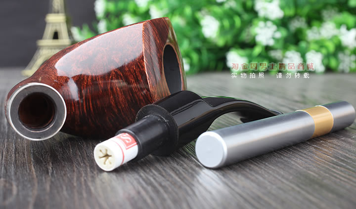 【淘金周】拉森w.o.larsen石楠木烟斗 2015年限量烟斗棕色含压棒-8