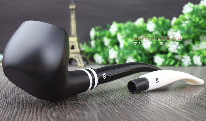 【淘金周】丹麦Stanwell双嘴石楠木烟斗阅读烟斗6件套黑白双嘴402-1