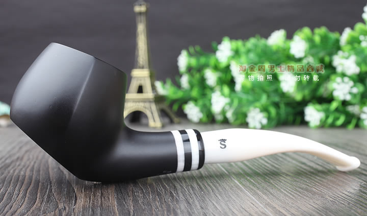 【淘金周】丹麦Stanwell双嘴石楠木烟斗阅读烟斗6件套黑白双嘴402-6