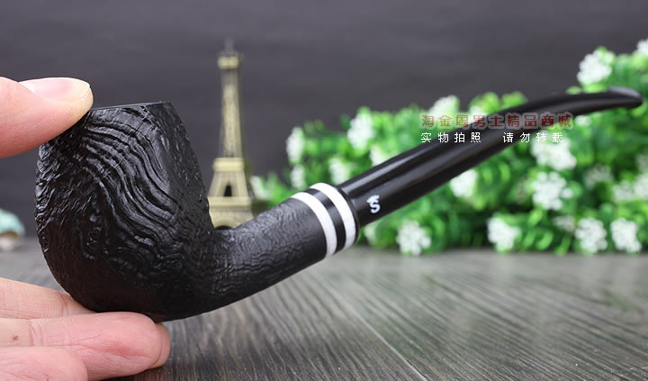 【淘金周】丹麦Stanwell石楠木烟斗阅读烟斗5件套黑白双嘴喷砂403-10