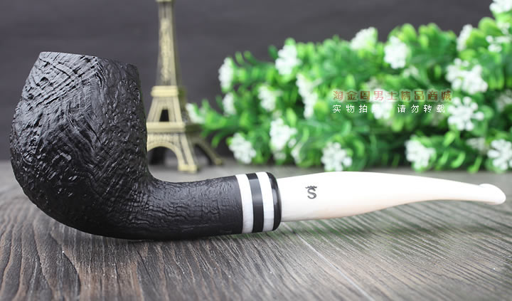 【淘金周】丹麦Stanwell石楠木烟斗阅读烟斗5件套黑白双嘴喷砂403-5
