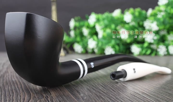 【淘金周】丹麦Stanwell双嘴石楠木烟斗阅读烟斗5件套黑白双嘴404-1