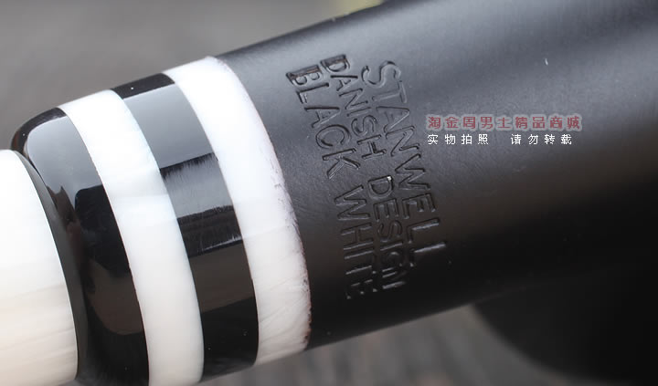 【淘金周】丹麦Stanwell双嘴石楠木烟斗阅读烟斗5件套黑白双嘴404-10