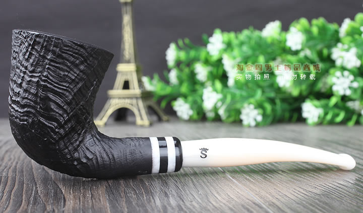 【淘金周】丹麦Stanwell石楠木烟斗阅读烟斗5件套黑白双嘴喷砂405-4