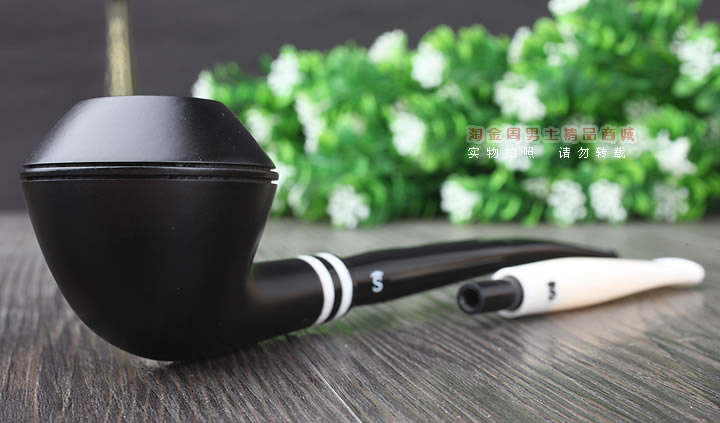 【淘金周】丹麦Stanwell双嘴石楠木烟斗阅读烟斗5件套黑白双嘴406-1