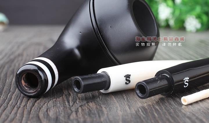 【淘金周】丹麦Stanwell双嘴石楠木烟斗阅读烟斗5件套黑白双嘴406-8