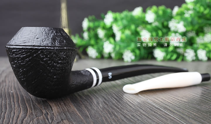 【淘金周】丹麦Stanwell石楠木烟斗阅读烟斗5件套黑白双嘴喷砂406-1