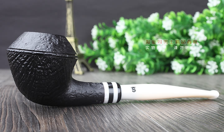 【淘金周】丹麦Stanwell石楠木烟斗阅读烟斗5件套黑白双嘴喷砂406-5