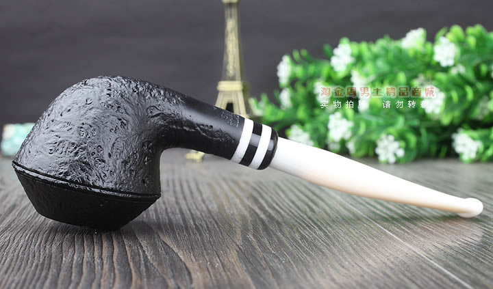 【淘金周】丹麦Stanwell石楠木烟斗阅读烟斗5件套黑白双嘴喷砂406-6