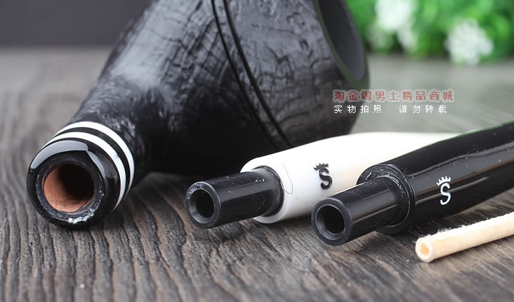 【淘金周】丹麦Stanwell石楠木烟斗阅读烟斗5件套黑白双嘴喷砂406-8