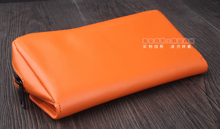 【淘金周】原装德国Martin Wess手工牛皮烟斗包 单斗包K15橙色-3