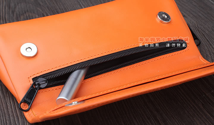 【淘金周】原装德国Martin Wess手工牛皮烟斗包 单斗包K15橙色-5