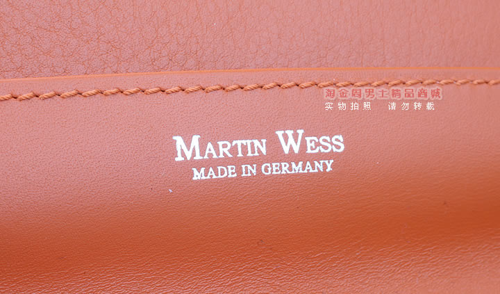 【淘金周】原装德国Martin Wess手工牛皮烟斗包 单斗包K15橙色-7