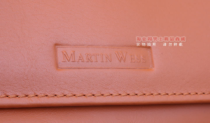 【淘金周】原装德国Martin Wess手工牛皮烟斗包 单斗包K15橙色-8