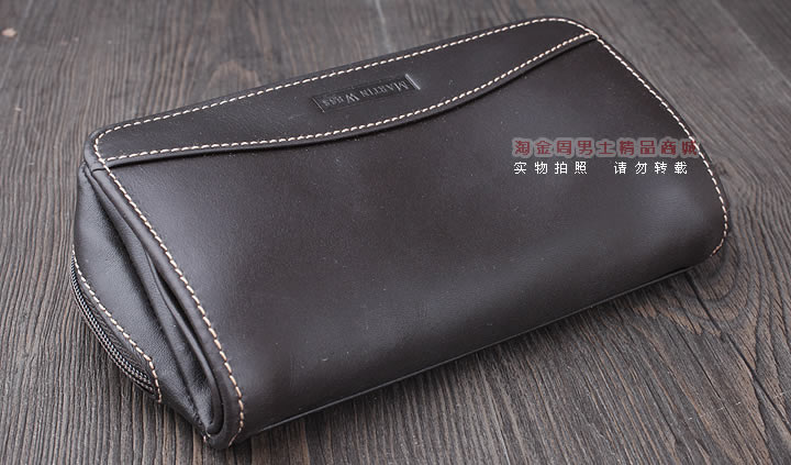 【淘金周】原装德国Martin Wess手工牛皮烟斗包 两斗包K28棕色-1