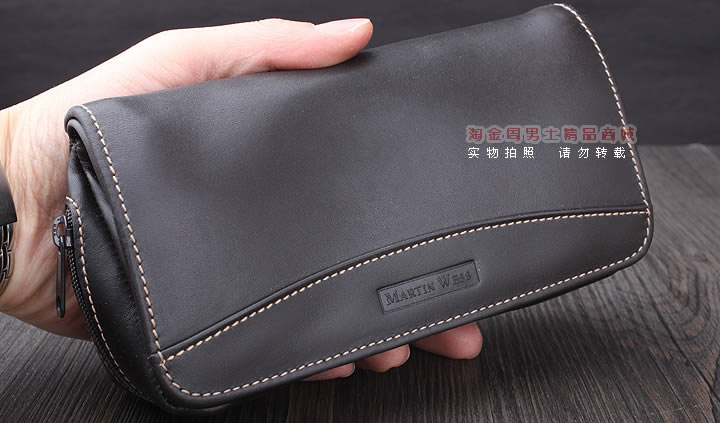 【淘金周】原装德国Martin Wess手工牛皮烟斗包 两斗包K28棕色-12