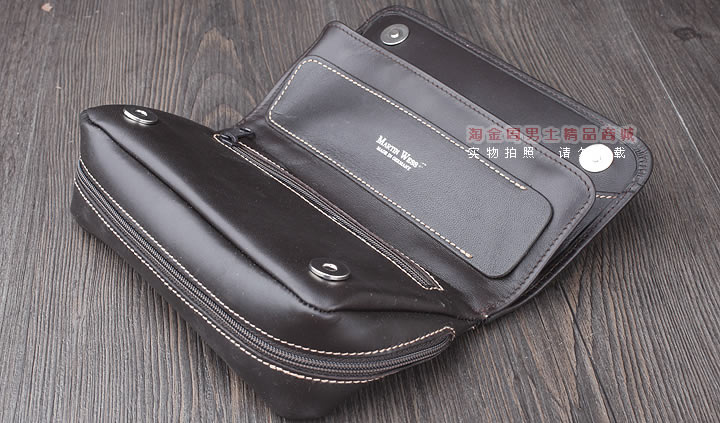 【淘金周】原装德国Martin Wess手工牛皮烟斗包 两斗包K28棕色-4