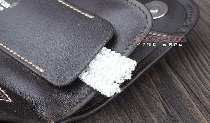 【淘金周】原装德国Martin Wess手工牛皮烟斗包 两斗包K28棕色-8