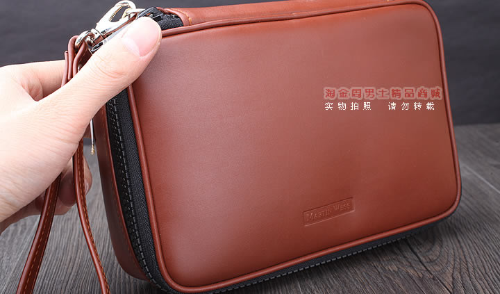 【淘金周】原装德国Martin Wess手工牛皮烟斗包 4斗包p15/4-10