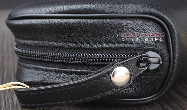 【淘金周】原装德国Martin Wess手工牛皮烟斗包 两斗包P36-2黑色-7