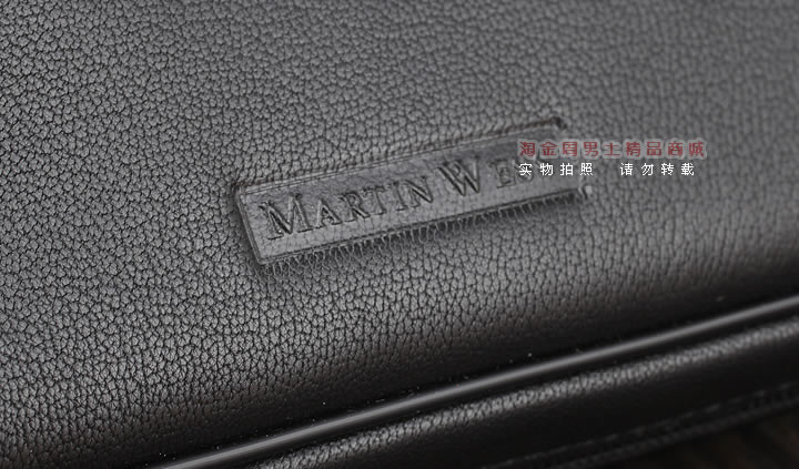 【淘金周】原装德国Martin Wess手工牛皮烟斗包 两斗包P36-2黑色-8
