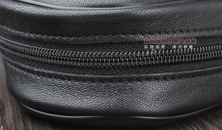 【淘金周】原装德国Martin Wess手工牛皮烟斗包 两斗包P36-2黑色-9