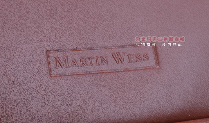 【淘金周】原装德国Martin Wess手工牛皮烟斗包 两斗包P9/2棕色-7