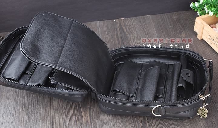 【淘金周】原装德国Martin Wess手工牛皮烟斗包 12斗包p49/12背包-5