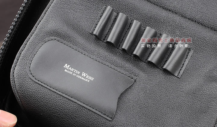 【淘金周】原装德国Martin Wess手工牛皮烟斗包 12斗包p49/12背包-9