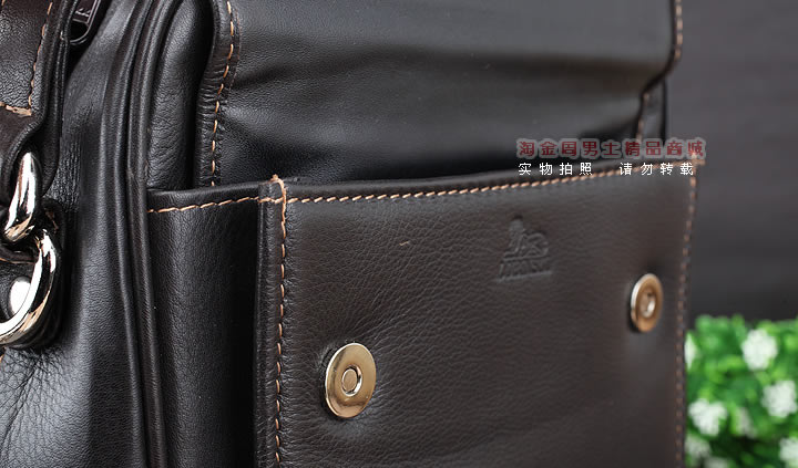 【淘金周】原装意大利lubinski鲁宾斯基真皮四斗烟斗包 I768褐色-4