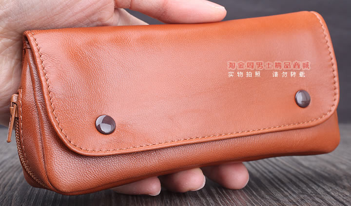 【淘金周】原装意大利鲁宾斯基lubinski真皮单斗烟斗包 I803棕色-9