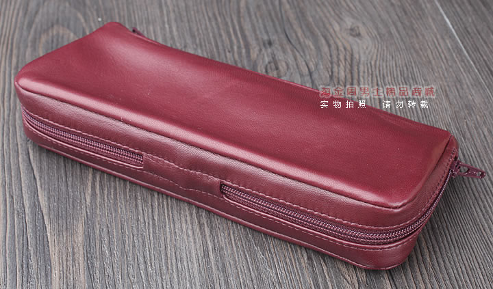 【淘金周】原装意大利鲁宾斯基lubinski真皮2斗烟斗包 I805紫红色-2