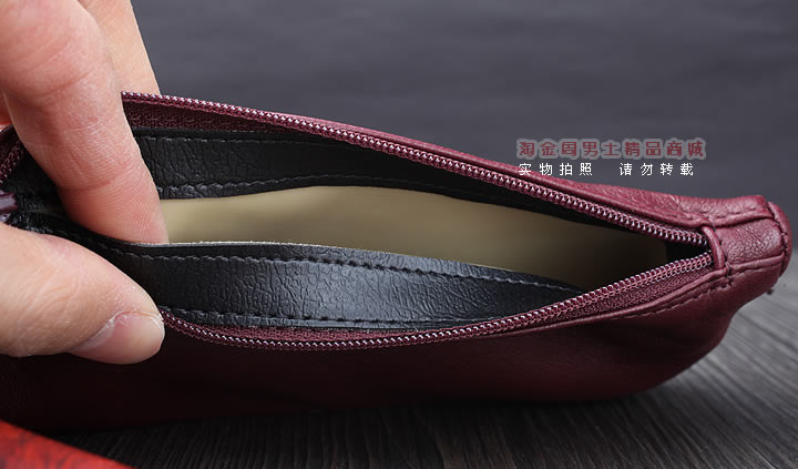 【淘金周】原装意大利鲁宾斯基lubinski真皮2斗烟斗包 I805紫红色-4