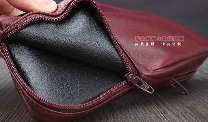 【淘金周】原装意大利鲁宾斯基lubinski真皮2斗烟斗包 I805紫红色-7