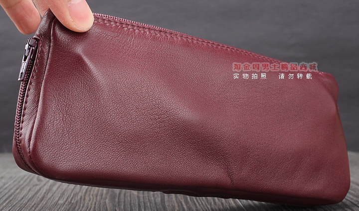 【淘金周】原装意大利鲁宾斯基lubinski真皮2斗烟斗包 I805紫红色-9