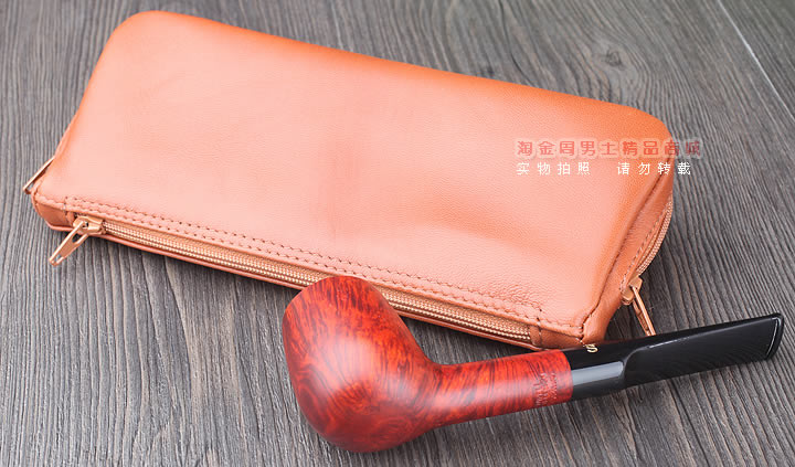 【淘金周】原装意大利鲁宾斯基lubinski真皮2斗烟斗包 I805棕色-1