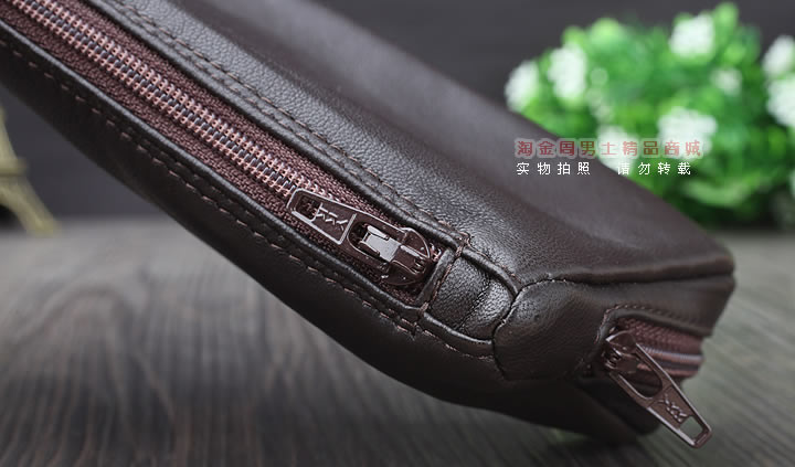 【淘金周】原装意大利鲁宾斯基lubinski真皮两斗烟斗包 I805褐色-8