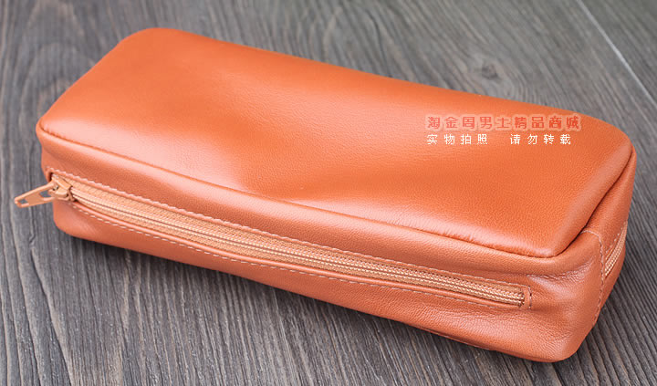 【淘金周】原装意大利lubinski鲁宾斯基真皮两斗烟斗包 I811棕色-2